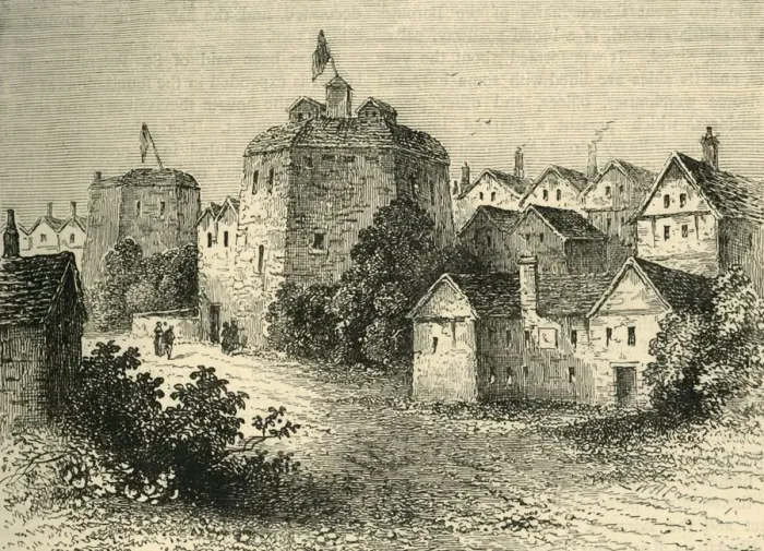 Framed Print : The Globe Theatre, Temp. Elizabeth, (c1878). Creator: Unknown Framed Print : The Globe Theatre, Temp. Elizabeth, (c1878). Creator: Unknown