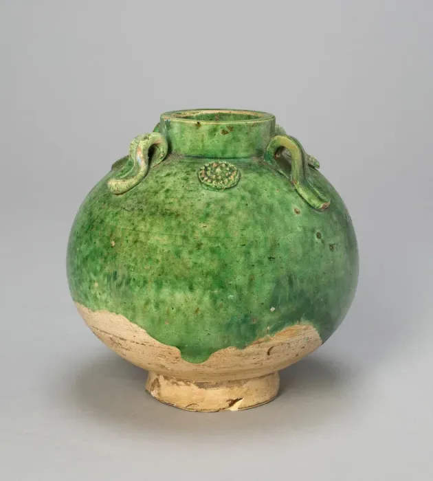Framed Print : Globular Jar with Loop Handles and Medallions, Tang dynasty (618-906), 8th century Framed Print : Globular Jar with Loop Handles and Medallions, Tang dynasty (618-906), 8th century