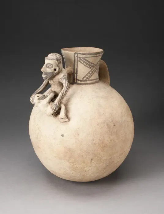 Framed Print : Globular Jar with Modeled Figures in Erotic Scene, A. D. 1000 / 1470. Creator: Unknown Framed Print : Globular Jar with Modeled Figures in Erotic Scene, A. D. 1000 / 1470. Creator: Unknown