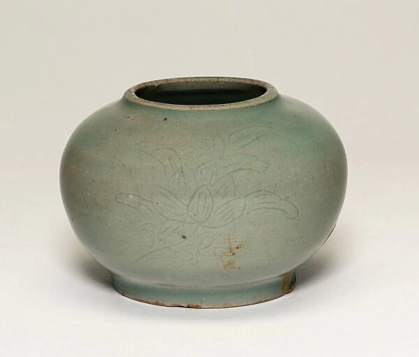 Globular Jar with Stylized Peonies, Korea, Goryeo dynasty (918-1392), early 11th century
