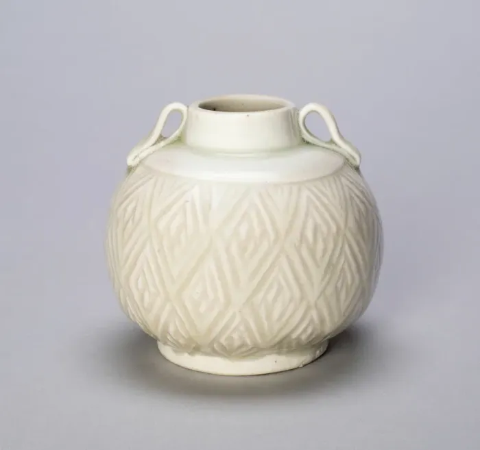 Framed Print : Globular Loop-Handled Jar with Diamond Pattern, c. 10th / 11th century. Creator: Unknown Framed Print : Globular Loop-Handled Jar with Diamond Pattern, c. 10th / 11th century. Creator: Unknown