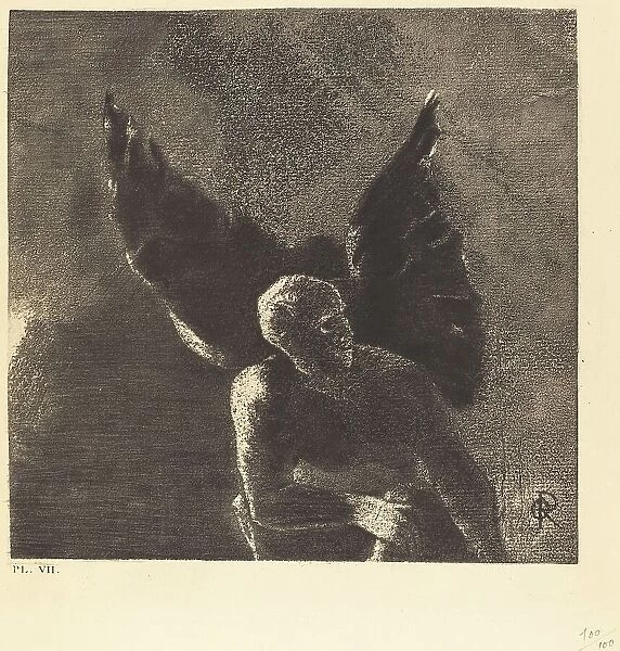 Gloire et louange a toi, satan, dans les hauteurs du ciel ou tu regnas, et dans les...), 1890. Creator: Odilon Redon