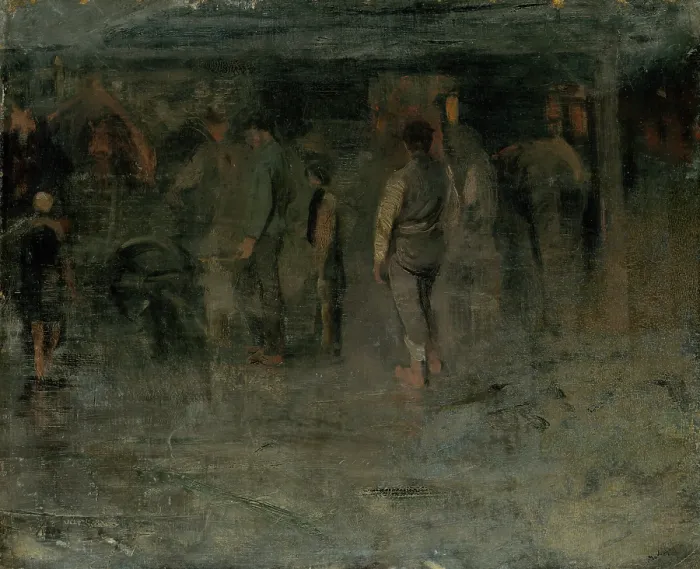 Framed Print : Gloomy Fair II. (Sketch of a Group of Men), 1880-1885. Creator: Ladislav Mednyanszky Framed Print : Gloomy Fair II. (Sketch of a Group of Men), 1880-1885. Creator: Ladislav Mednyanszky
