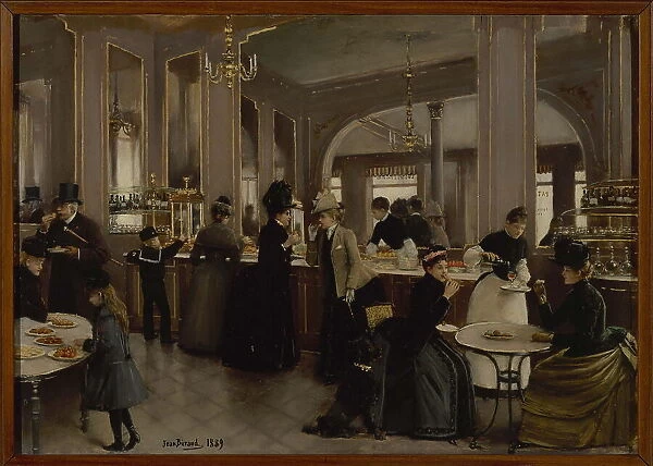 Gloppe pastry shop, 1889. Creator: Jean Beraud