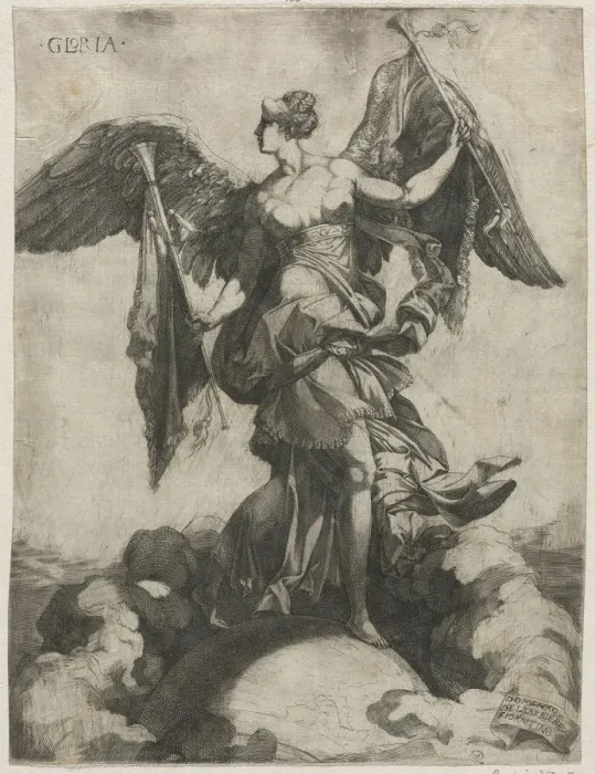Framed Print : Gloria, 1535 or 1536. Creator: Domenico del Barbiere (Italian, c. 1506-c. 1571) Framed Print : Gloria, 1535 or 1536. Creator: Domenico del Barbiere (Italian, c. 1506-c. 1571)