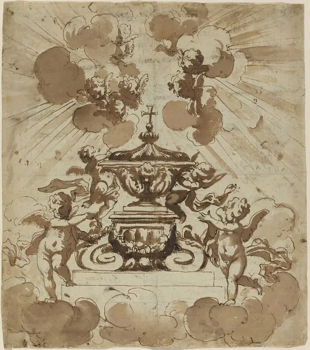 Framed Print : Glorification of the Host, c. 1700. Creator: Unknown Framed Print : Glorification of the Host, c. 1700. Creator: Unknown