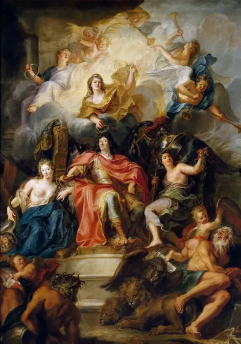 Framed Print : The glorification of Louis XIV. Artist: Coypel, Antoine (1661-1722) Framed Print : The glorification of Louis XIV. Artist: Coypel, Antoine (1661-1722)
