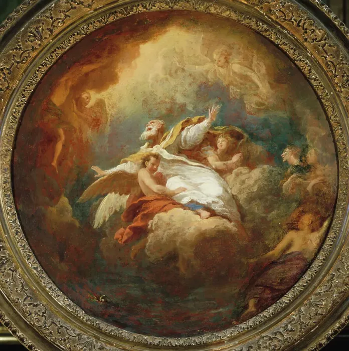Framed Print : Glory of Saint Ambrose, 1704. Creator: Bon Boullogne Framed Print : Glory of Saint Ambrose, 1704. Creator: Bon Boullogne