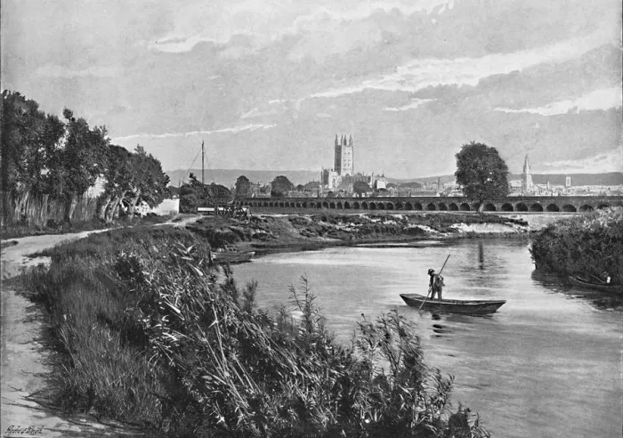 Framed Print : Gloucester, c1896. Artist: HW Watson Framed Print : Gloucester, c1896. Artist: HW Watson