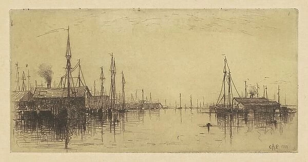 Gloucester Harbor, 1880. Creator: Charles A Platt