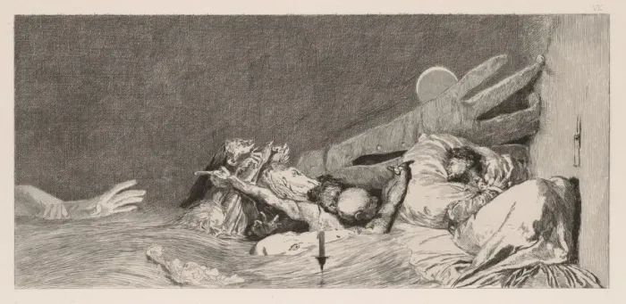 Framed Print : A Glove: Anxieties, 1880. Creator: Max Klinger (German, 1857-1920) Framed Print : A Glove: Anxieties, 1880. Creator: Max Klinger (German, 1857-1920)