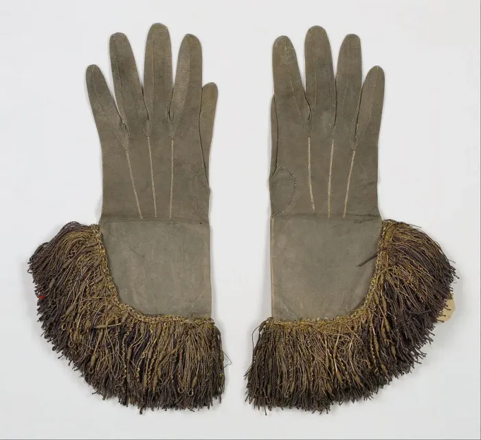 Framed Print : Gloves, British, 1680-1710. Creator: Unknown Framed Print : Gloves, British, 1680-1710. Creator: Unknown
