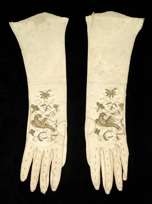 Framed Print : Gloves, British, early 18th century. Creator: Unknown Framed Print : Gloves, British, early 18th century. Creator: Unknown