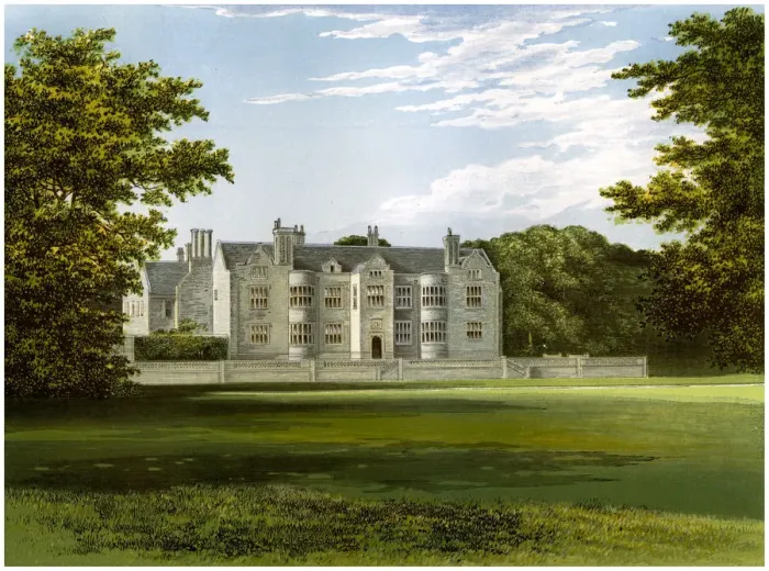 Framed Print : Glynde Place, Sussex, home of Viscount Hampden, c1880 Framed Print : Glynde Place, Sussex, home of Viscount Hampden, c1880