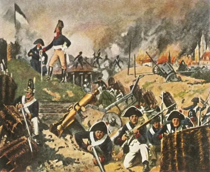 Framed Print : Gneisenau and Nettelbeck on the ramparts of Kolberg, 1807, (1936). Creator: Unknown Framed Print : Gneisenau and Nettelbeck on the ramparts of Kolberg, 1807, (1936). Creator: Unknown
