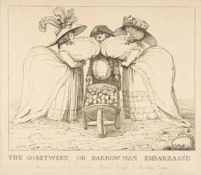 Framed Print : The Go-Between or Barrow Man Embarrass d, May 15, 1786. Creator: Unknown