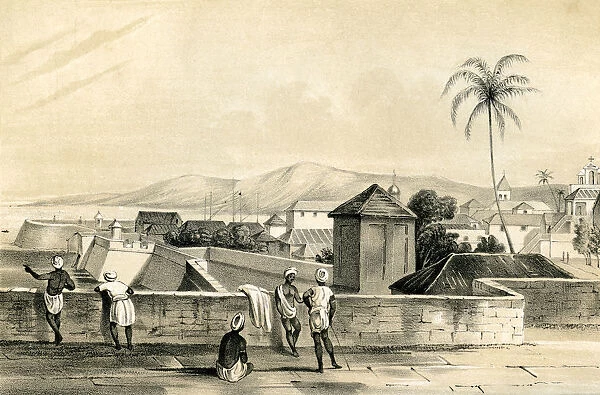 Goa, from the Upper Curtain, India, 1847. Artist: Dean & Co