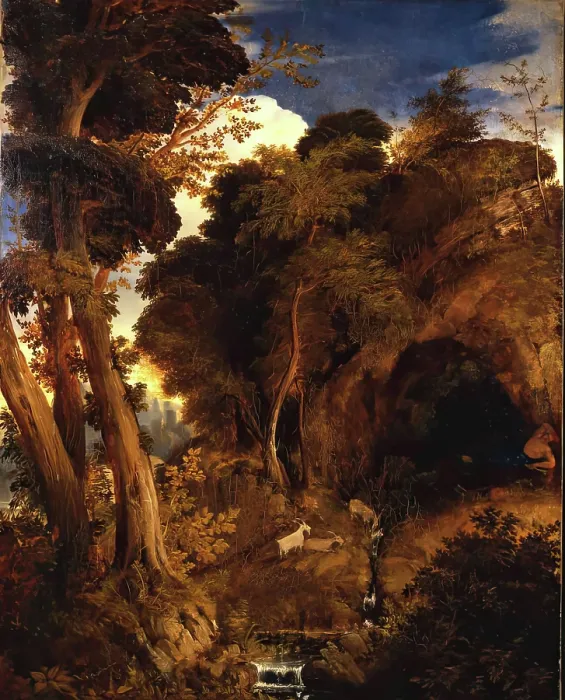 Framed Print : The Goatherd, c1830. Creator: William Dyce Framed Print : The Goatherd, c1830. Creator: William Dyce