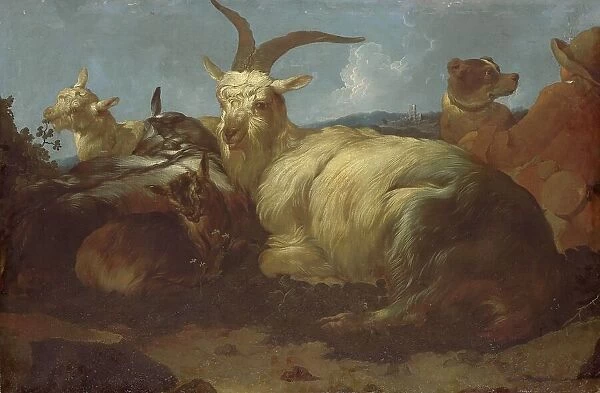 A Goatherd Watching his Animals, 1683. Creator: Johann Melchior Roos