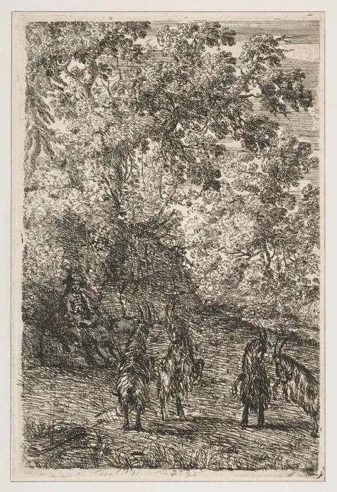 Framed Print : Four Goats (Left Section of The Goats), ca. 1630-33. Creator: Claude Lorrain Framed Print : Four Goats (Left Section of The Goats), ca. 1630-33. Creator: Claude Lorrain