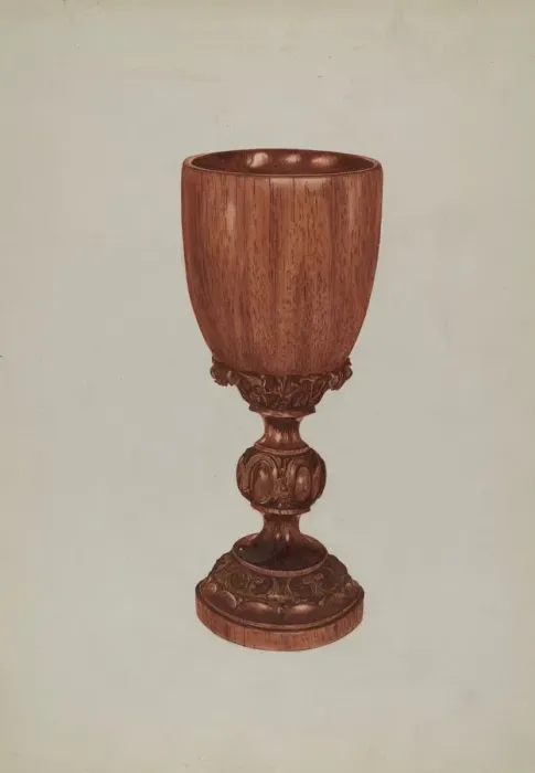 Framed Print : Goblet, c. 1936. Creator: Vera Van Voris Framed Print : Goblet, c. 1936. Creator: Vera Van Voris