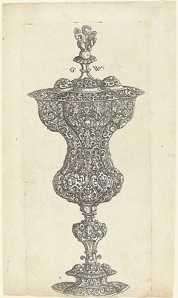 Goblet with Putto on lid, published 1579. Creator: Georg Wechter I