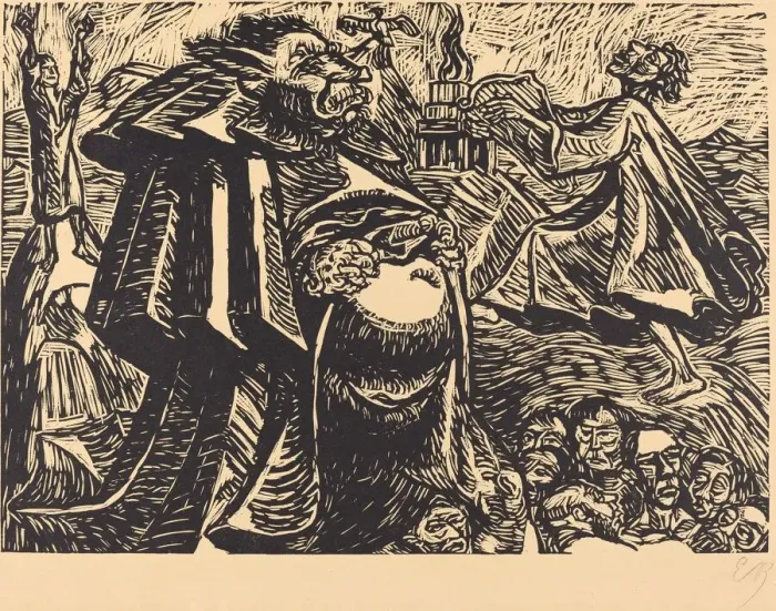 Framed Print : God Belly, 1921. Creator: Ernst Barlach Framed Print : God Belly, 1921. Creator: Ernst Barlach