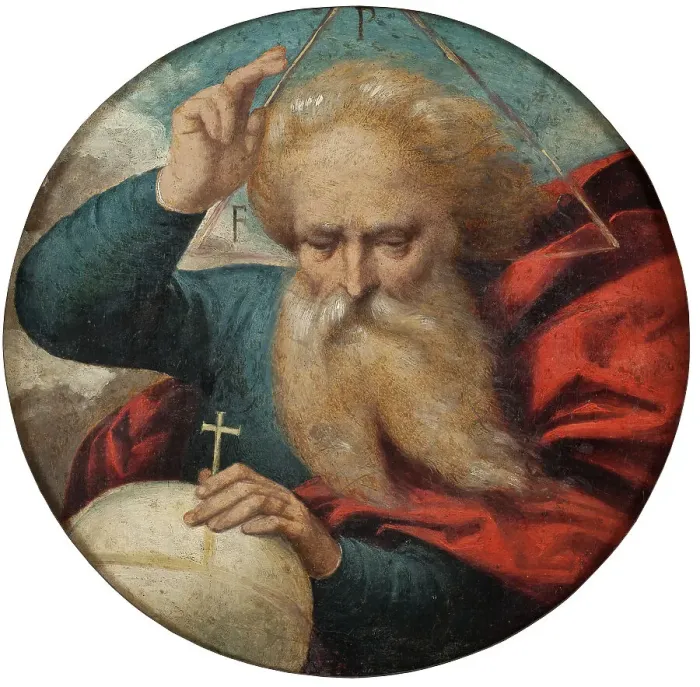 Framed Print : God Blessing the Earth. Creator: Benvenuto Tisi da Garofalo Framed Print : God Blessing the Earth. Creator: Benvenuto Tisi da Garofalo