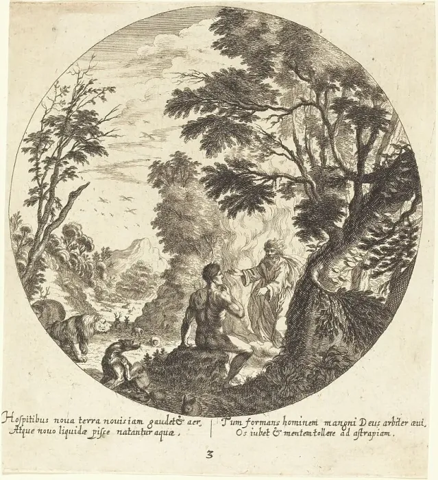 Framed Print : God Creating Man, 1665. Creator: Georg Andreas Wolfgang Framed Print : God Creating Man, 1665. Creator: Georg Andreas Wolfgang