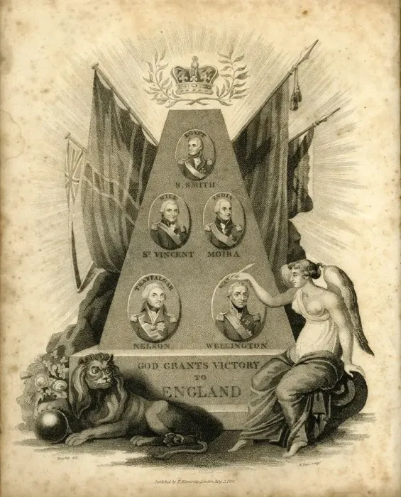 Framed Print : God Grants Victory to England, 1816. Creator: Unknown Framed Print : God Grants Victory to England, 1816. Creator: Unknown