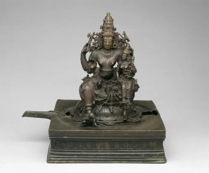 Framed Print : God Shiva Seated with His Consort Parvati, 14th century. Creator: Unknown Framed Print : God Shiva Seated with His Consort Parvati, 14th century. Creator: Unknown