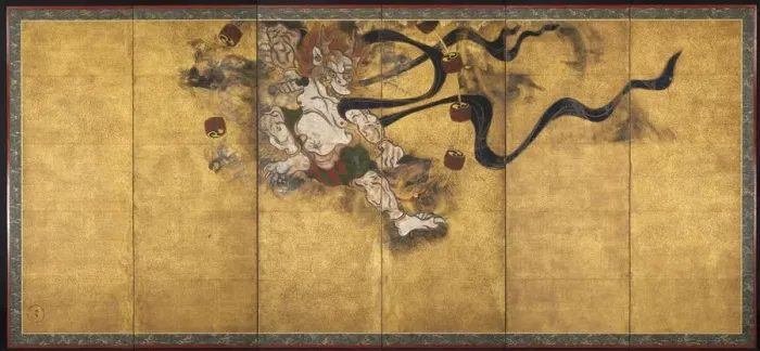 Framed Print : God of Thunder (Raijin), mid-1600s. Creator: Tawaraya S?tatsu (Japanese, died c. 1640) Framed Print : God of Thunder (Raijin), mid-1600s. Creator: Tawaraya S?tatsu (Japanese, died c. 1640)