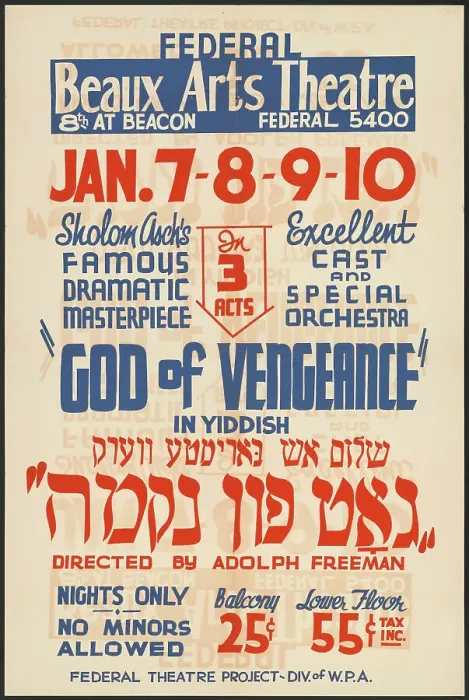 Framed Print : God of Vengeance, Los Angeles, [193-]. Creator: Unknown