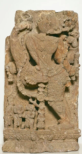 God Vishnu Measures the Universe in Three Strides (Trivikrama), About 12th century