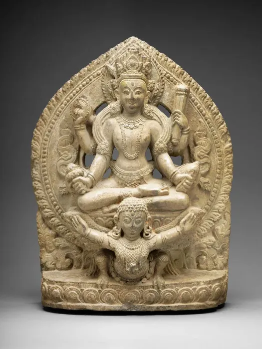 Framed Print : God Vishnu Riding His Mount, Garuda, 16th / 17th century. Creator: Unknown Framed Print : God Vishnu Riding His Mount, Garuda, 16th / 17th century. Creator: Unknown