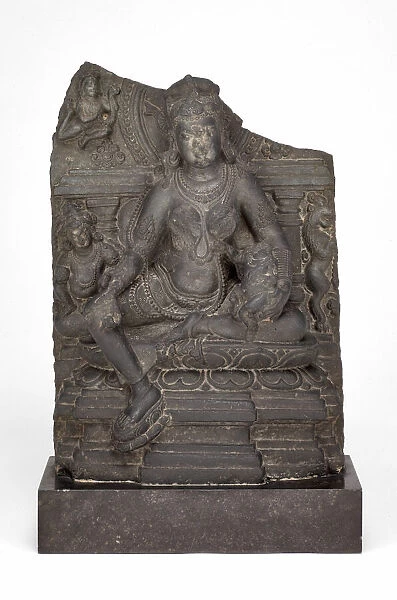 Goddess Hariti Seated Holding a Child, Pala period, 10th  /  11th century. Creator: Unknown