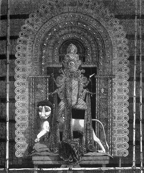 The Goddess Kali, the Favourite Divinity of the People of Calcutta, c1891. Creator: James Grant