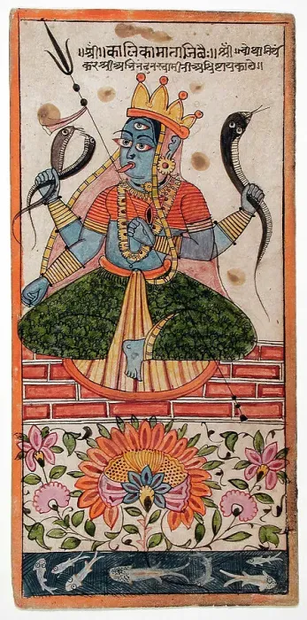 Framed Print : The Goddess Kalika, c1575. Creator: Unknown Framed Print : The Goddess Kalika, c1575. Creator: Unknown