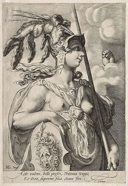 Three Goddesses, c. 1595. Creator: Jan Saenredam (Dutch, 1565-1607)