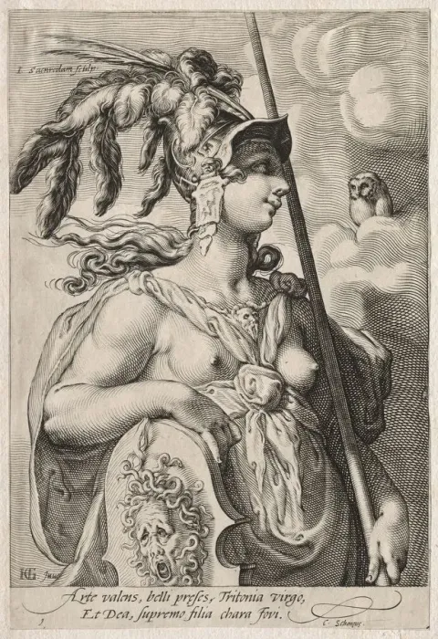 Framed Print : Three Goddesses, c. 1595. Creator: Jan Saenredam (Dutch, 1565-1607) Framed Print : Three Goddesses, c. 1595. Creator: Jan Saenredam (Dutch, 1565-1607)