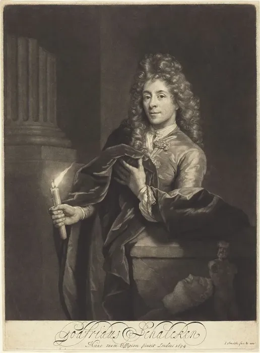 Framed Print : Godfried Schalcken, c. 1694. Creator: John Smith Framed Print : Godfried Schalcken, c. 1694. Creator: John Smith