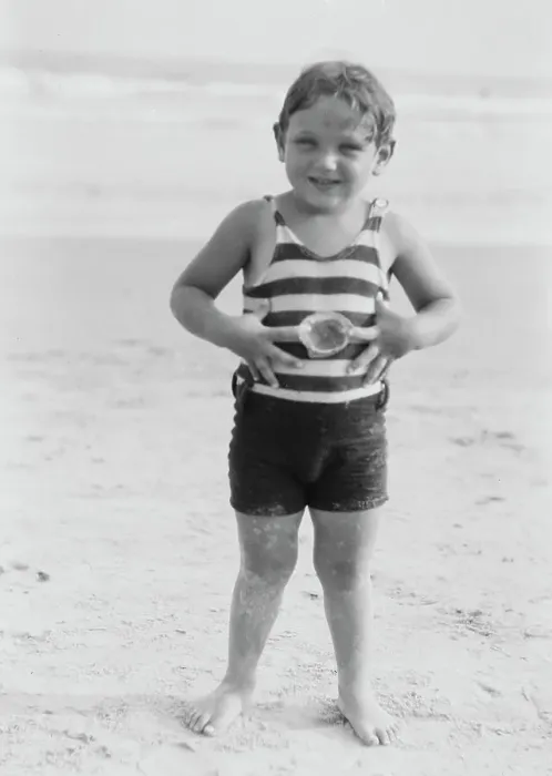 Framed Print : Godowsky's grandchild, at the beach, 1928 Creator: Arnold Genthe Framed Print : Godowsky's grandchild, at the beach, 1928 Creator: Arnold Genthe