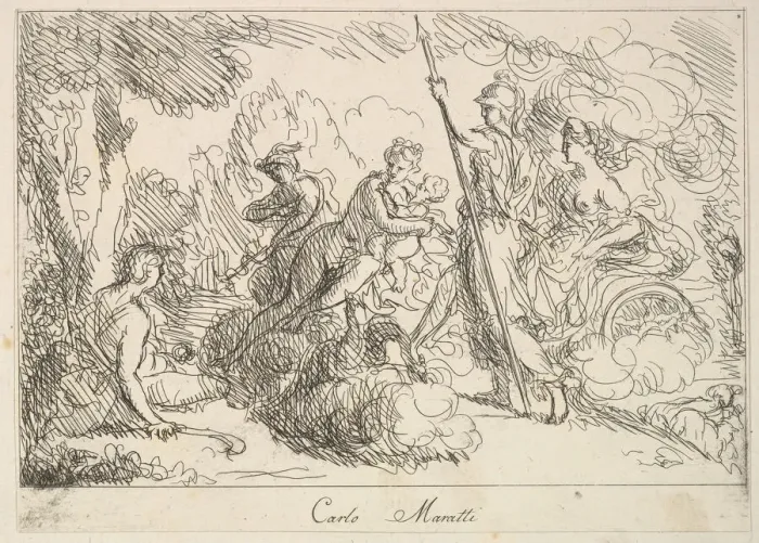 Framed Print : Gods and Goddesses in a Landscape, 1740-1802. Creator: Giuseppe Canale Framed Print : Gods and Goddesses in a Landscape, 1740-1802. Creator: Giuseppe Canale