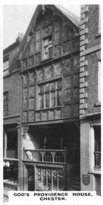 Framed Print : Gods Providence House, Chester, c1920s Framed Print : Gods Providence House, Chester, c1920s
