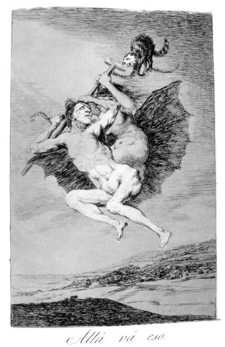 Framed Print : There it goes, 1799. Artist: Francisco Goya Framed Print : There it goes, 1799. Artist: Francisco Goya