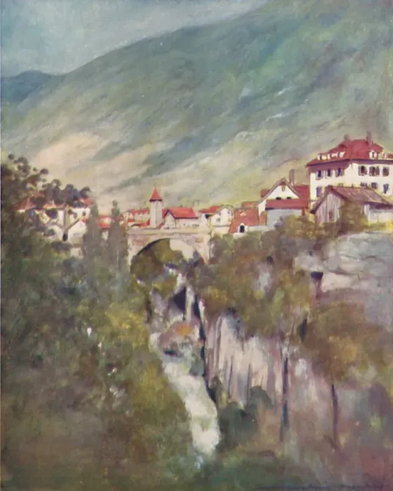 Framed Print : Goeschenen, 1903. Artist: Mortimer L Menpes Framed Print : Goeschenen, 1903. Artist: Mortimer L Menpes