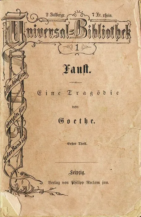 Framed Print : Goethes Faust I, the first volume of Reclams Universal Library, appeared on November 10, 1867, 1 Artist: Anonymous master Framed Print : Goethes Faust I, the first volume of Reclams Universal Library, appeared on November 10, 1867, 1 Artist: Anonymous master