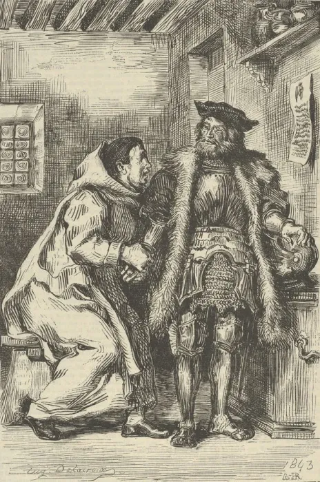 Framed Print : Goetz and Friar Martin, after 1845. after 1845. Creator: Eugene Delacroix Framed Print : Goetz and Friar Martin, after 1845. after 1845. Creator: Eugene Delacroix