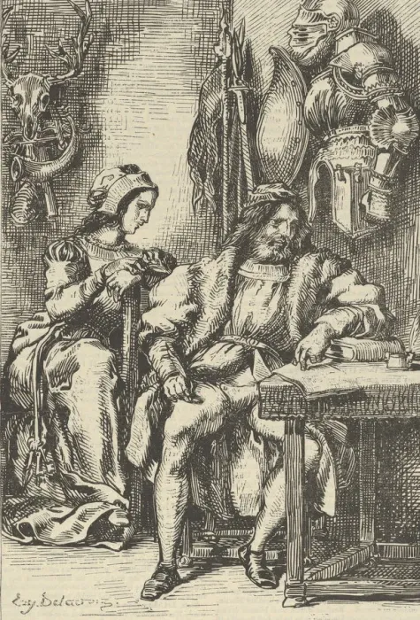 Framed Print : Goetz von Berlichingen Writing His Memoirs, after 1845. after 1845 Framed Print : Goetz von Berlichingen Writing His Memoirs, after 1845. after 1845