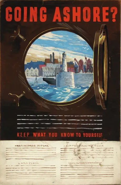 Framed Print : Going ashore? Keep what you know to yourself, World War II poster, between 1939 and 1946 Framed Print : Going ashore? Keep what you know to yourself, World War II poster, between 1939 and 1946